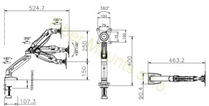 drzak monitoru Fiber Mounts F80